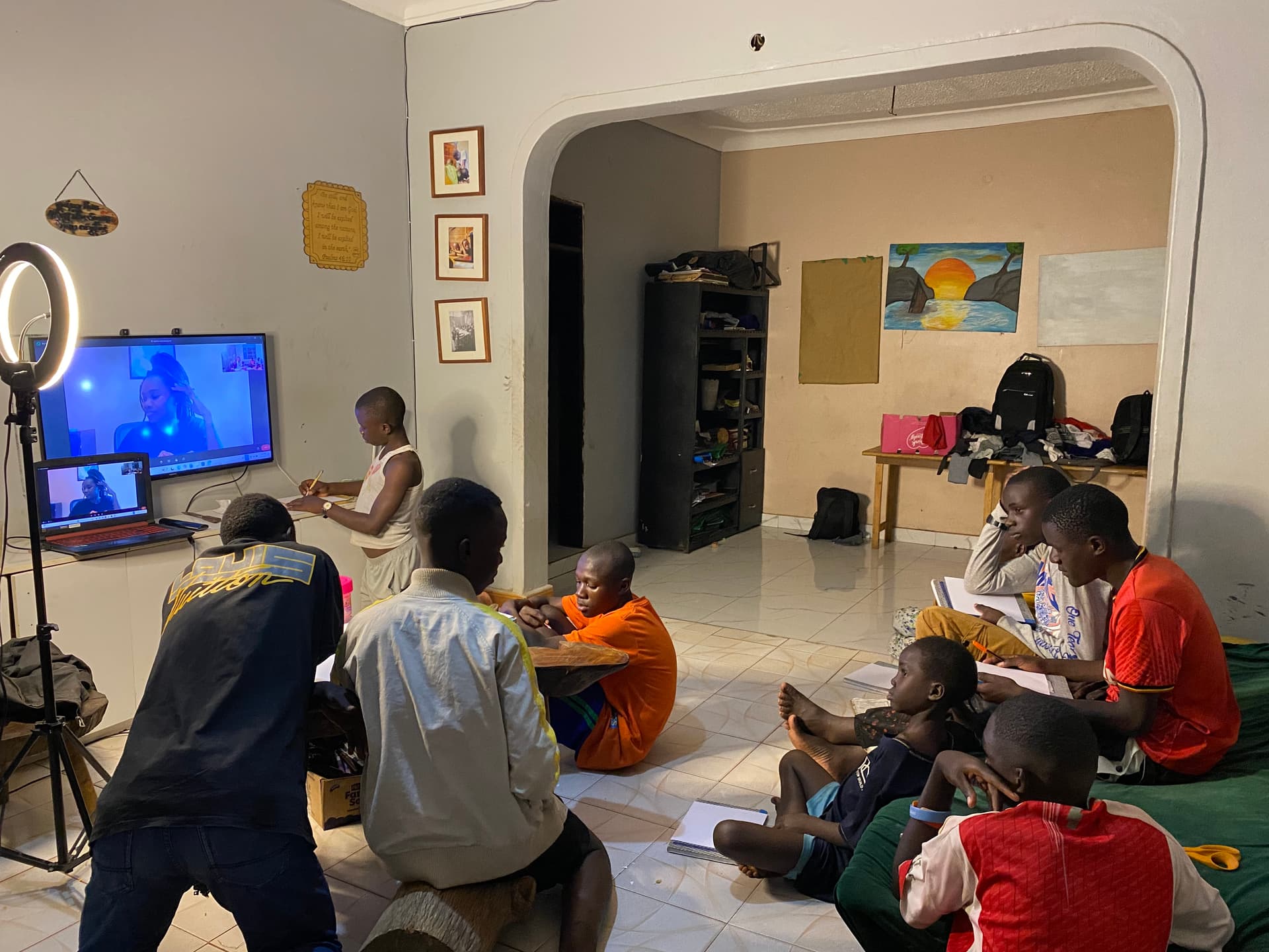 Evening home-based learning session