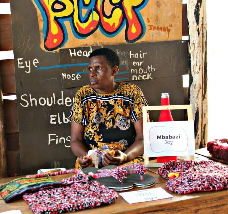 Handmade work on display at a Streetlights Uganda showcase