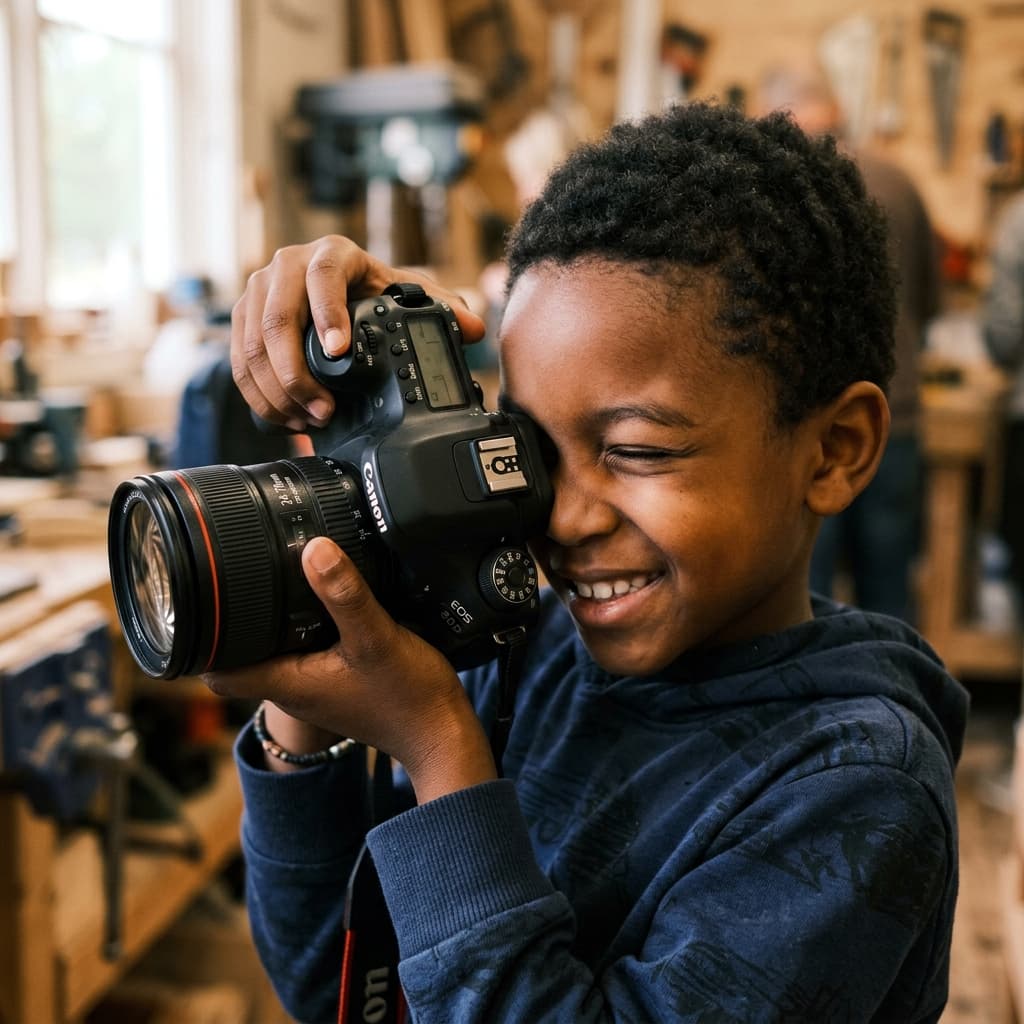 Ashim on the camera